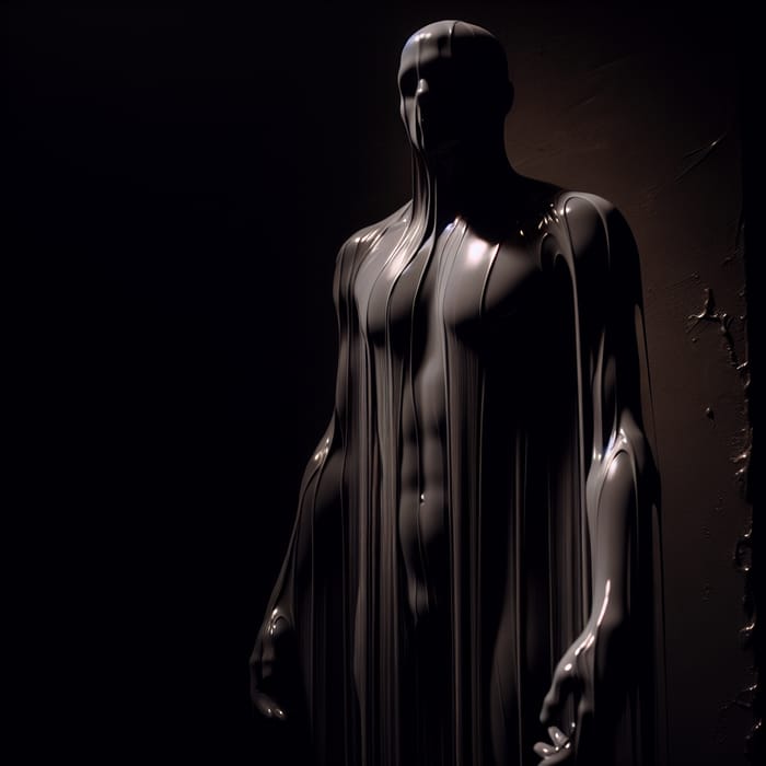 Eerie Humanoid Wrapped in Liquefied Plastic