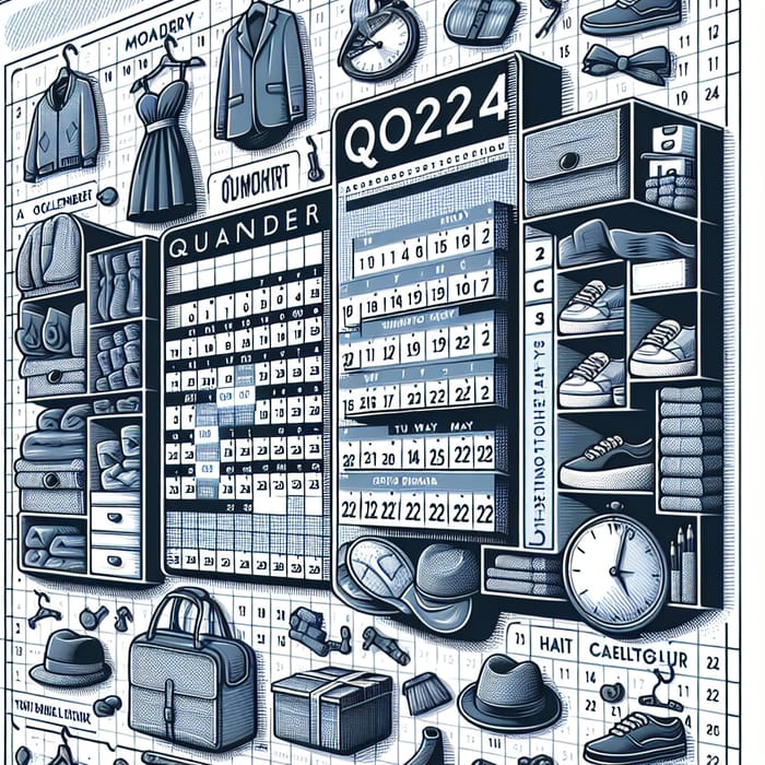 2024 Clothing & Shoe Store Quarterly Calendar