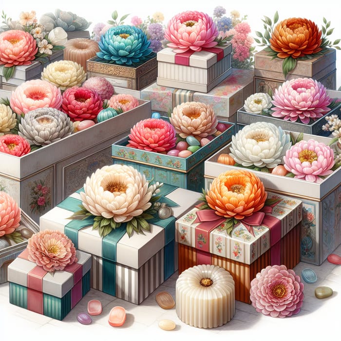 Floral Soap Flower Gift Boxes | Elegant, Captivating, Vibrant Hues