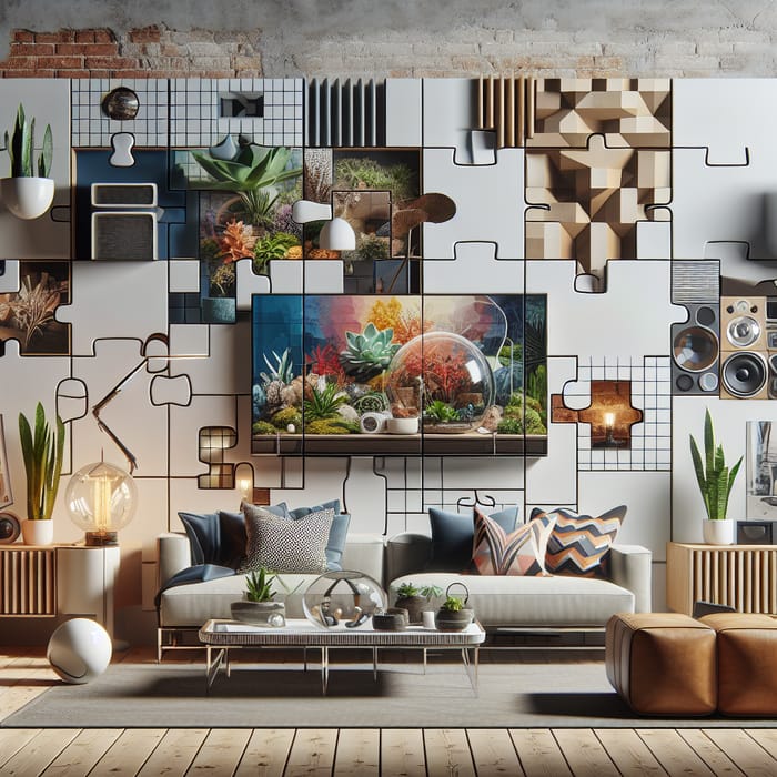 Unique Modern Home Decor Puzzle Design