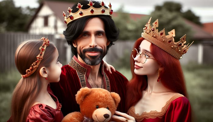 Playful Encounter: King David & Queen Bella with Royal Attire