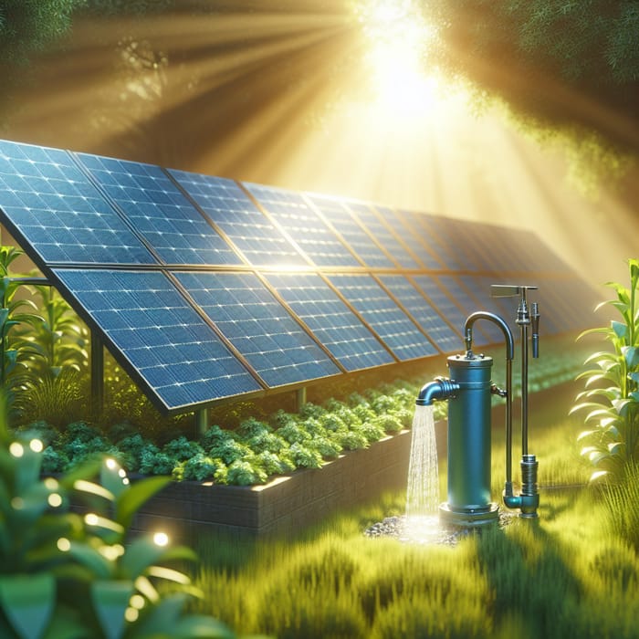Solar Garden with Water Pump for Efficient Irrigation