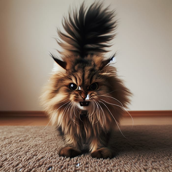 Angry Cat - Intense Feline Posture