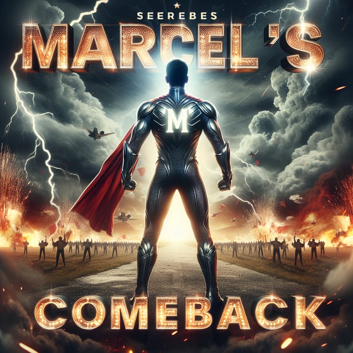 Marcel's Comeback - Commanding Superhero in Intense Battlefield