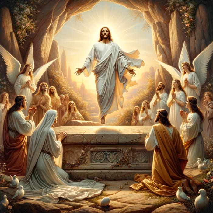 Resurrection of Jesus Christ in Catholic Art - Iconic Scene and Symbolism