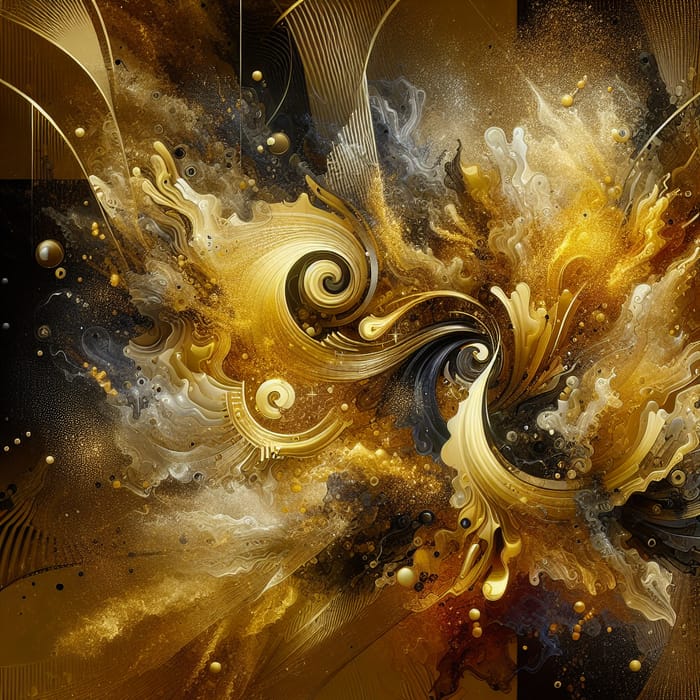 Golden Harmony | Luxury Abstract Art