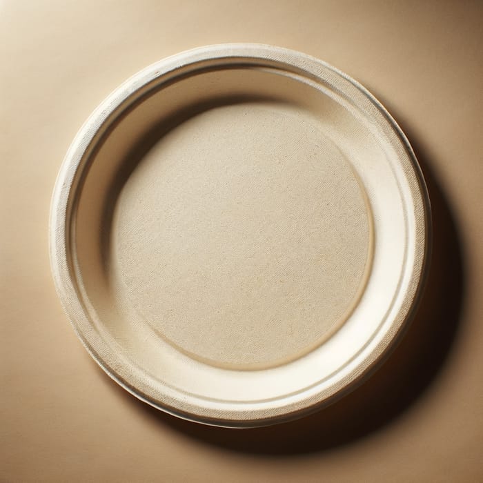 White Bagasse Plate - Sustainable & Eco-Friendly