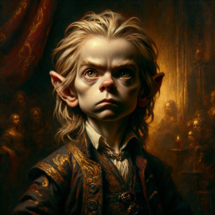 Tyrion Lannister: Dwarf in Medieval Fantasy - Oil Painting Style