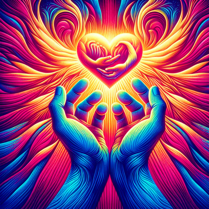 Heart Unity: Hands Embracing Hope and Connection