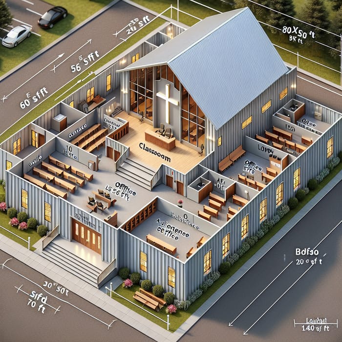 Effective Church Building Layout Design with Prefabricated Steel
