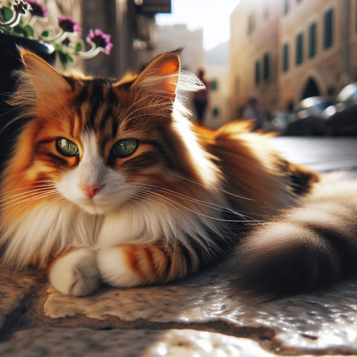 Calm Cat in the Sunlight - Urban Blooms