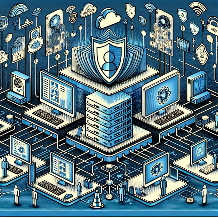 ARCON Endpoint Privilege Management - Network Security Illustration