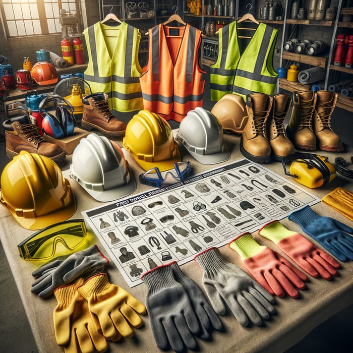 Safety Gear Chart: Industrial Hard Hats, Gloves, Vests & More