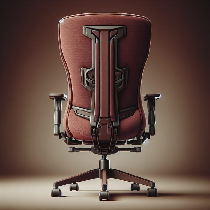 Detailed Back View Ergonomic Chair - Supportive Upholstered Design