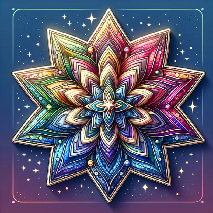 Rainbow Star Sticker - Vibrant & Magical Design