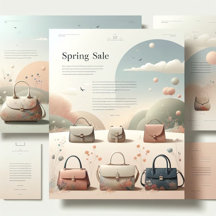 Minimal Spring Handbag Sale Newsletter Template