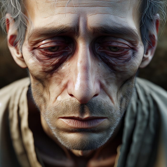 Close-up Image of Exhausted Middle-Eastern Person