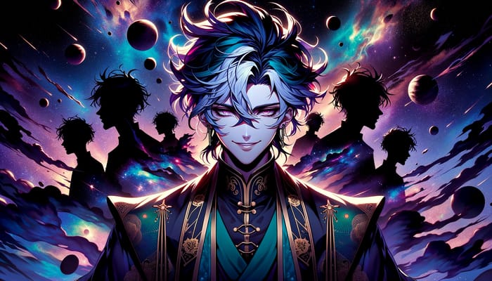 Galatic Anti-Hero with Blue Purple Hair | Huge Hair 57