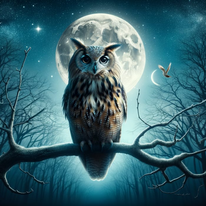 Majestic Moonlit Owl