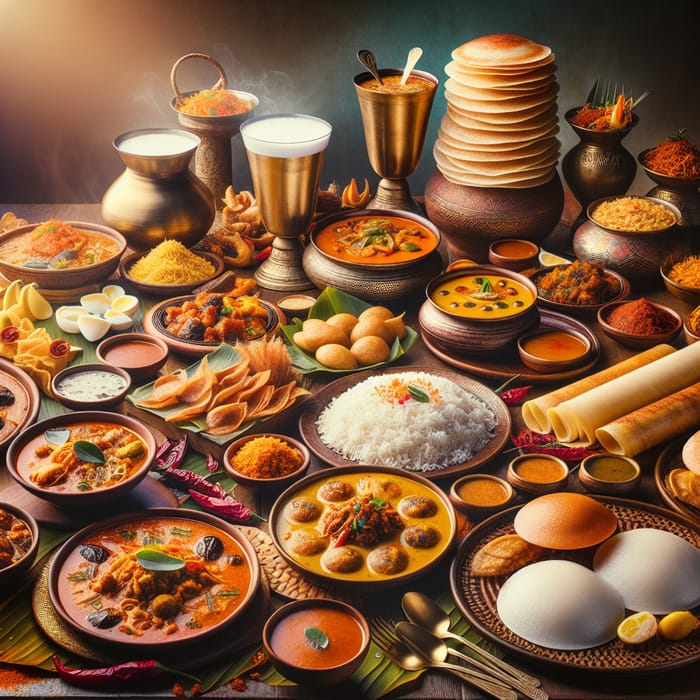 Vibrant Sri Lankan and South Indian Food Banquet