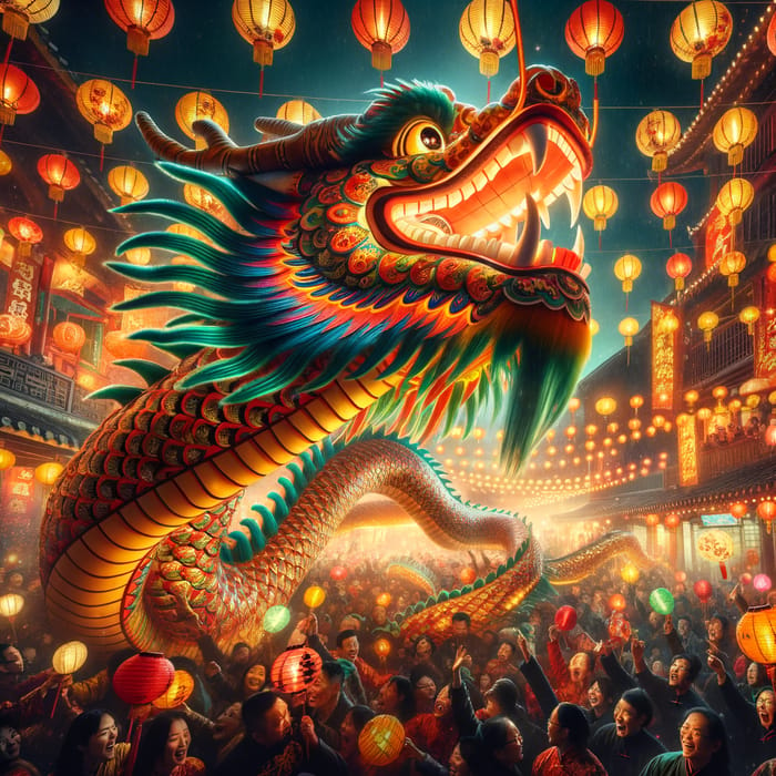 Vibrant Chinese New Year Dragon Celebration