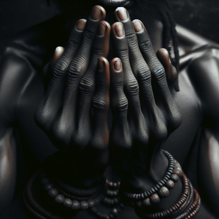 Black Man in Prayer: Spiritual Image of Devotion