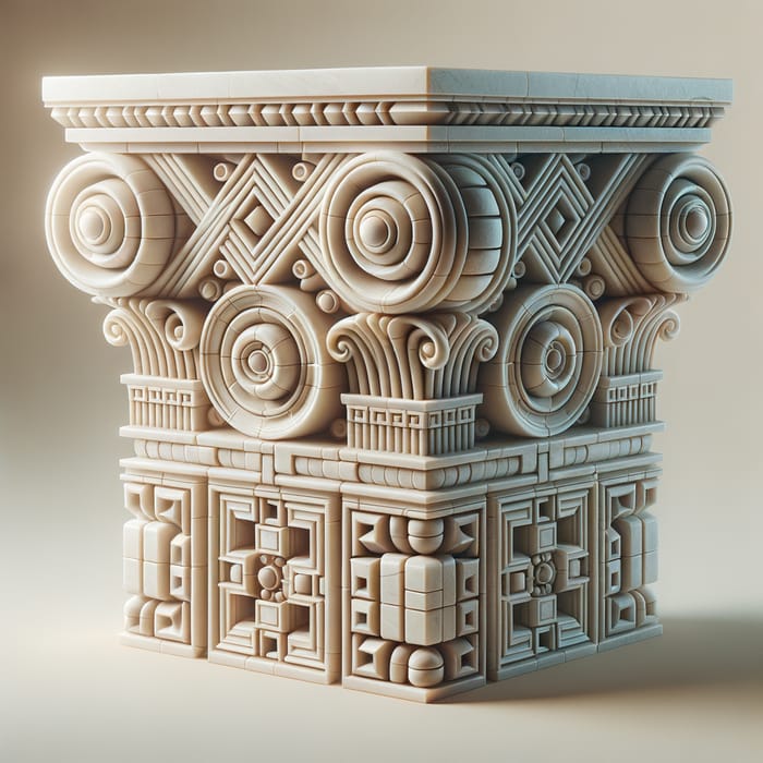 Geometric Roman Architecture Capital Design | Create a Geometric Capital