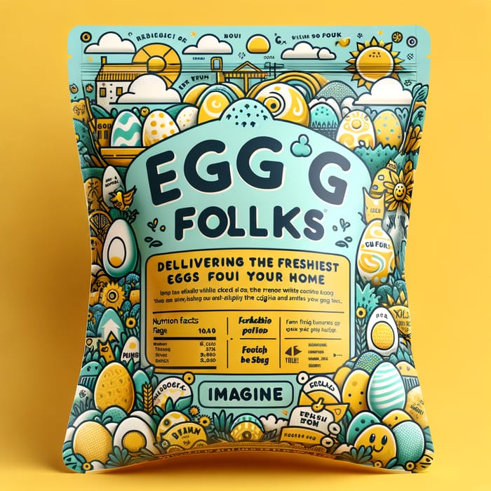 Eggfolks Pillow Pouch Packaging Design | Farm Fresh Eggs