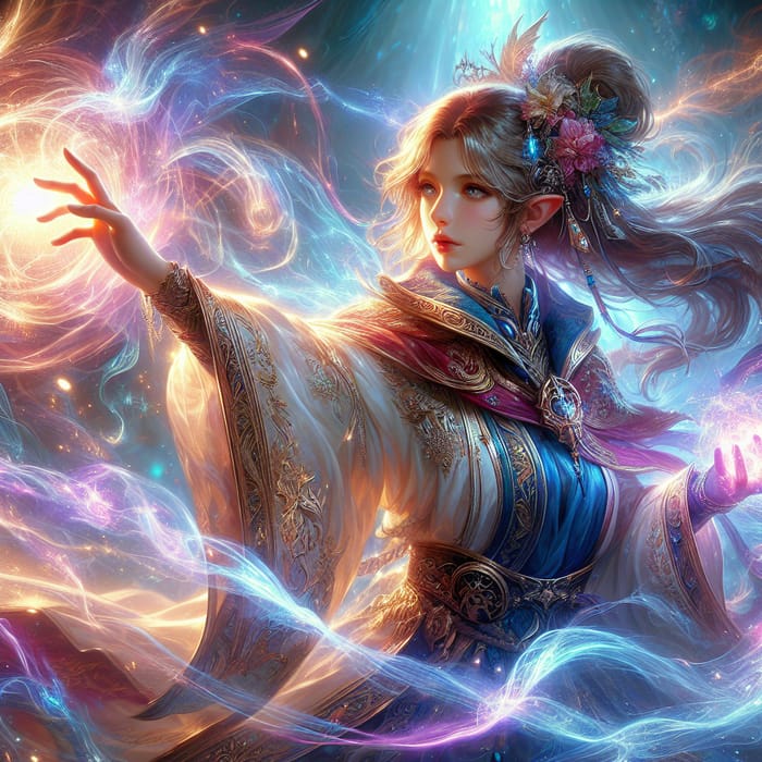 Epic Aasimar Sorceress: Nina Zenik Art
