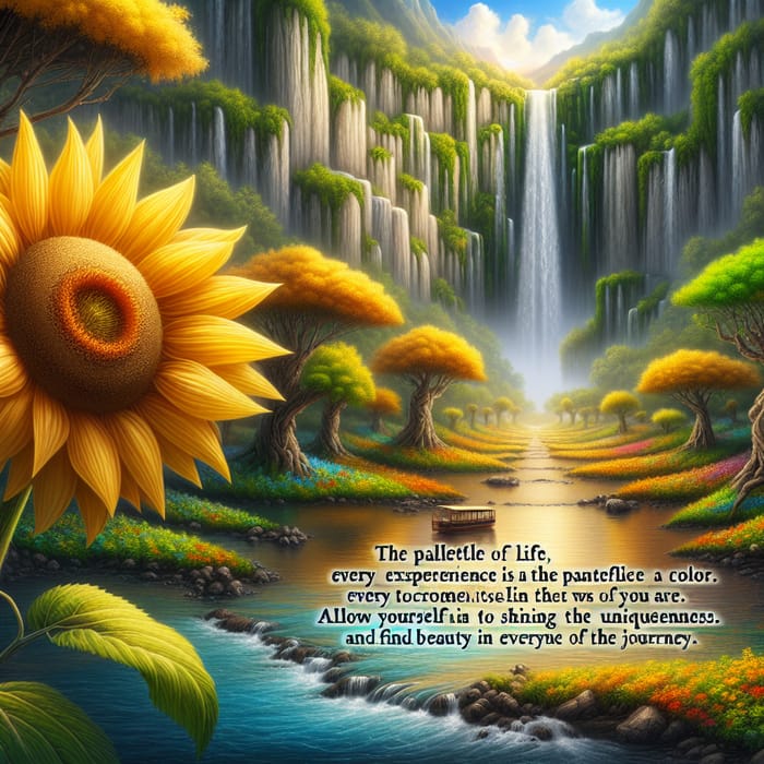 Sunflowers and Waterfall: A Unique Life Journey