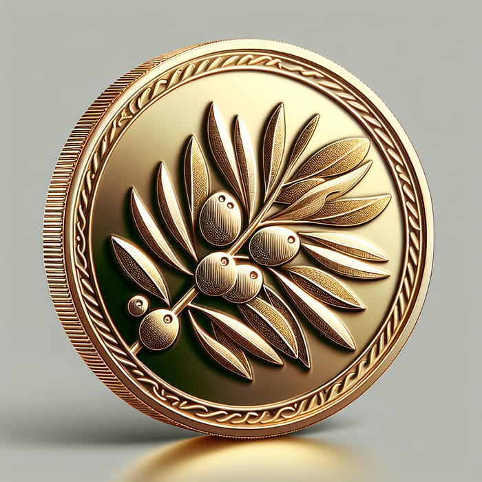 Cool Olive on Gold Coin Design