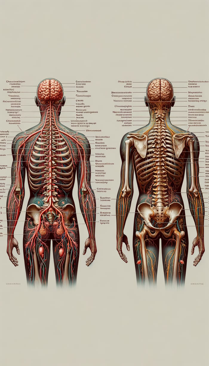 Human Sympathetic & Parasympathetic Nervous System Diagram