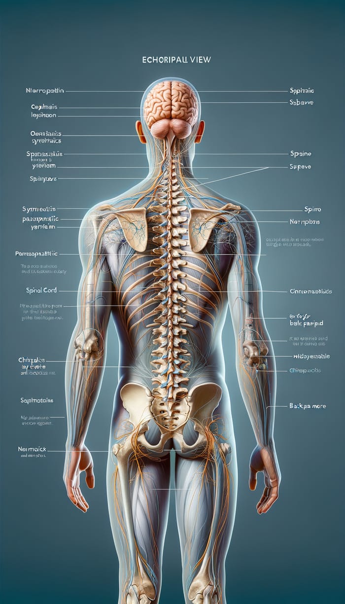 Human Sympathetic & Parasympathetic Nervous System Anatomy | Chiropractic Illustration