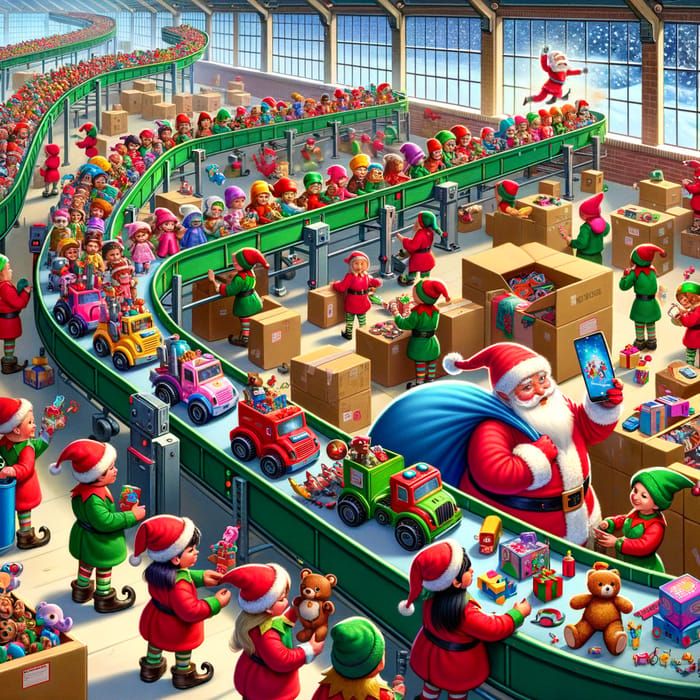 Santa Claus Factory Conveyor Belt | Christmas Toy Workshop