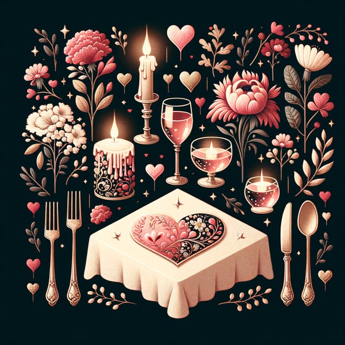 Hearts On Aesthetic Table Valentines Day Background Backgrounds