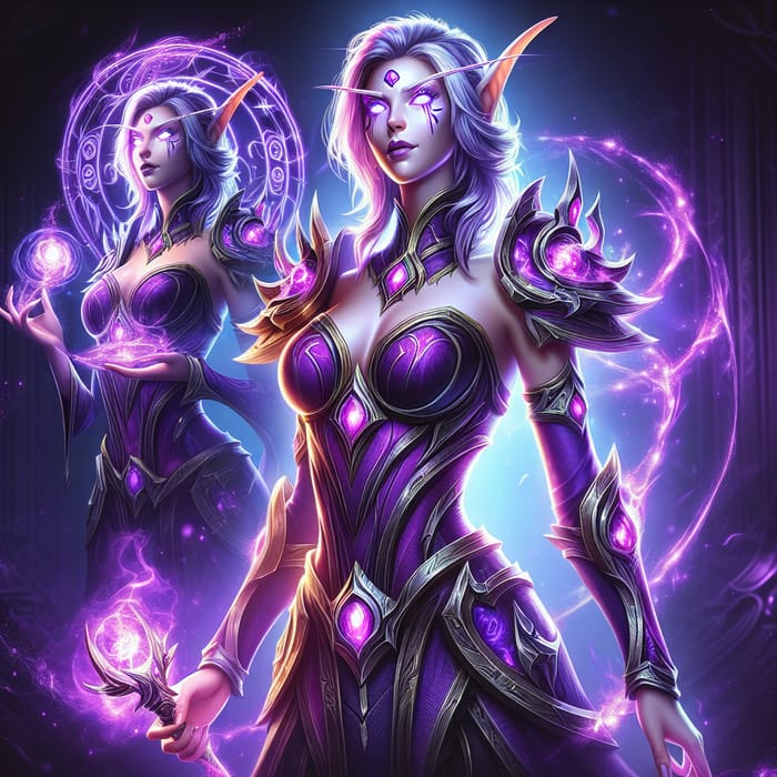 Eredar Female Sorcerer | Avatar Mage in Warcraft Universe