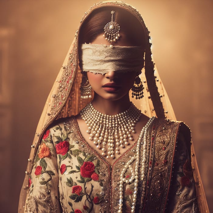Beautiful Pakistani Bridal Dulhan in Blindfold | Cultural Glamour