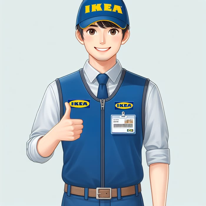 IKEA Employee in Uniform Quality Brand Attire AI Art Generator