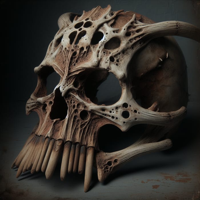 Worn-Out Bone Mask - Handcrafted Relic