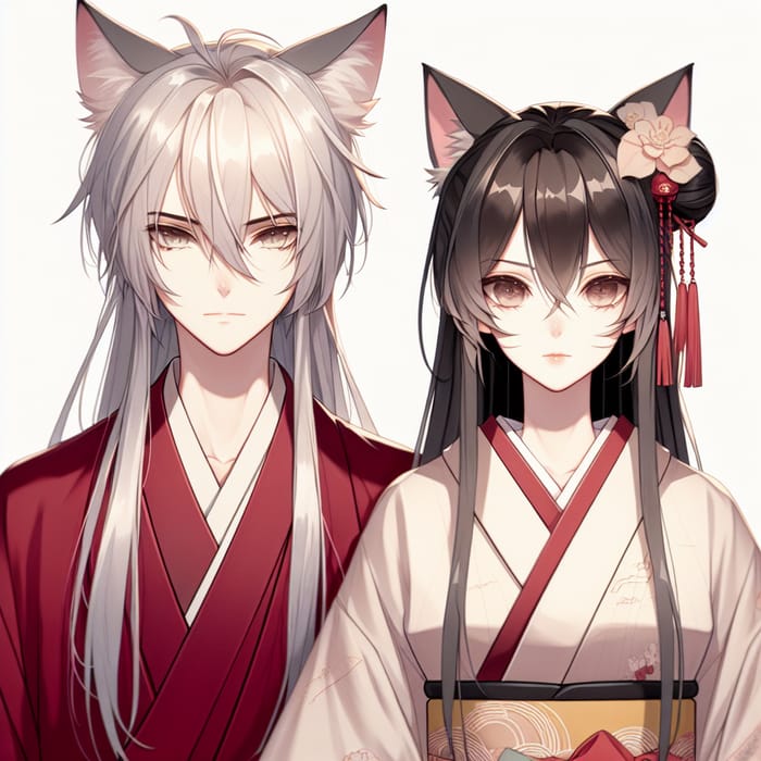 Inuyasha and Kikyo Relationship | Anime Couple with Cat Ears