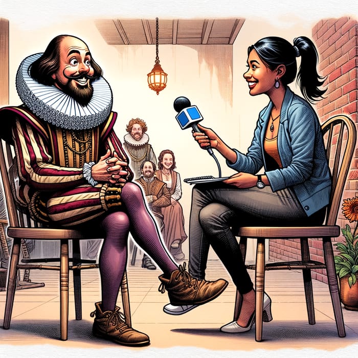 William Shakespeare Interview in Modern Times: A Comic Encounter