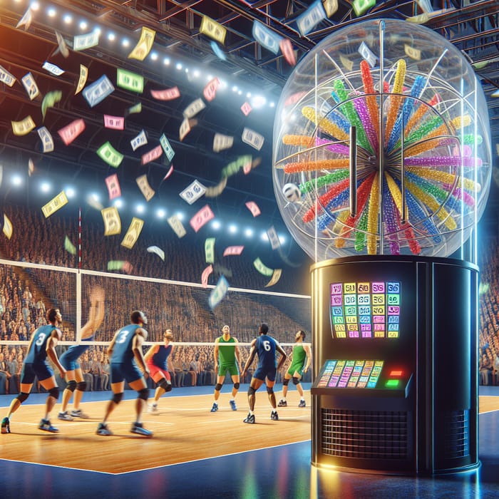 High Energy Volleyball Game with Diverse Players and Coupon System