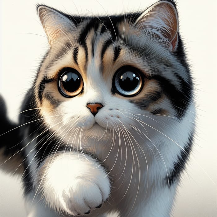 Agile Domestic Shorthair Cat with Striking Eyes