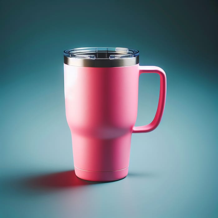 Elegant Pink Tumbler Cup with Ergonomic Handle