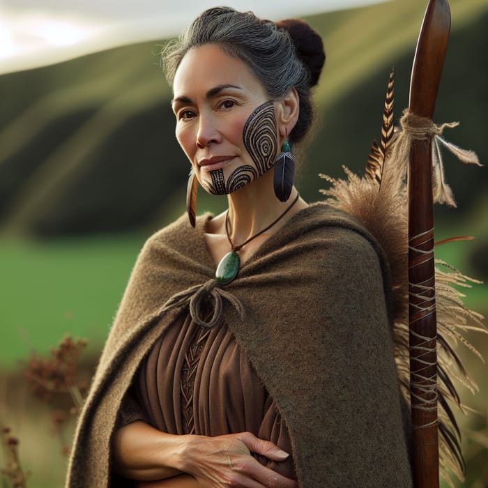 Māori Woman in Traditional Attire | Cultural Portrait