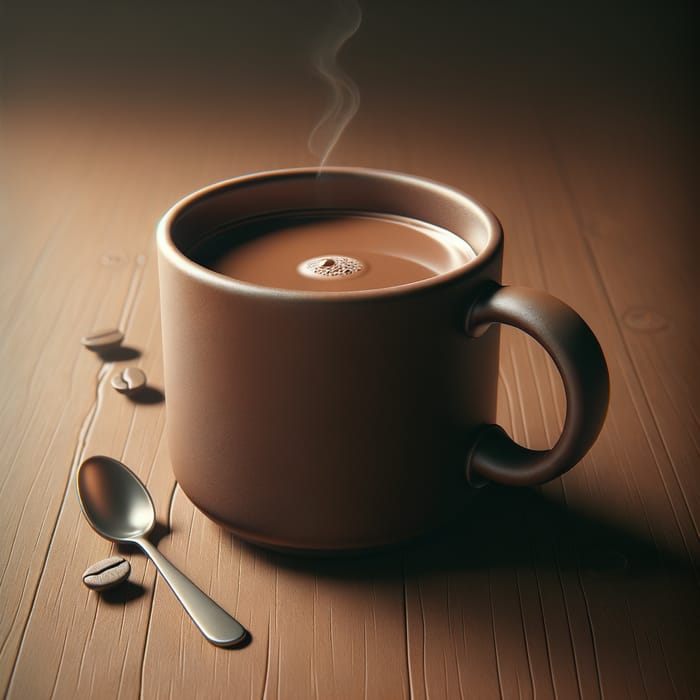 Elegant Dark Brown Ceramic Coffee Mug for Freshly Brewed Coffee