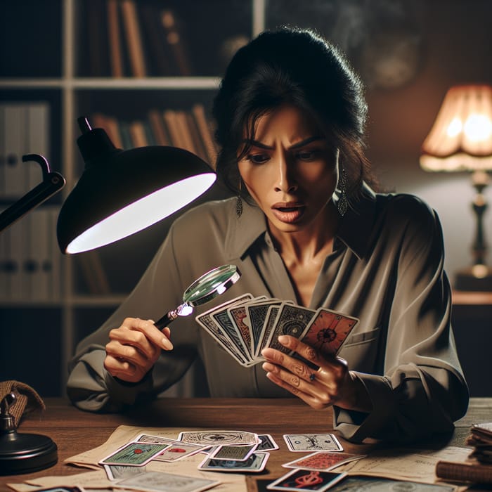 Female Detective Using Tarot Cards to Solve Mysteries