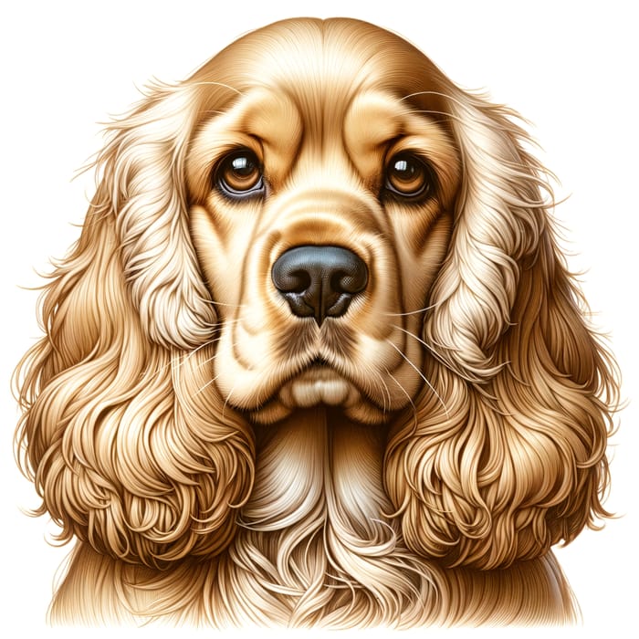 Adorable Cocker Spaniel Dog with Silky Fur and Droopy Ears