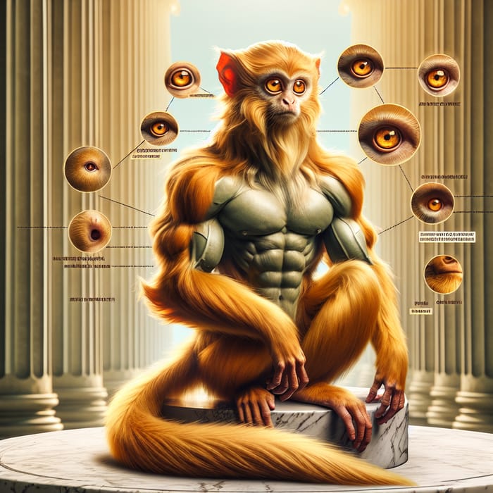 Greek God Monkey: Mythological Creature with Golden Fur