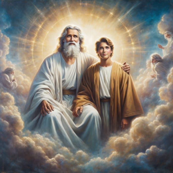 God and Son - Heavenly Divine Painting